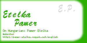 etelka pamer business card